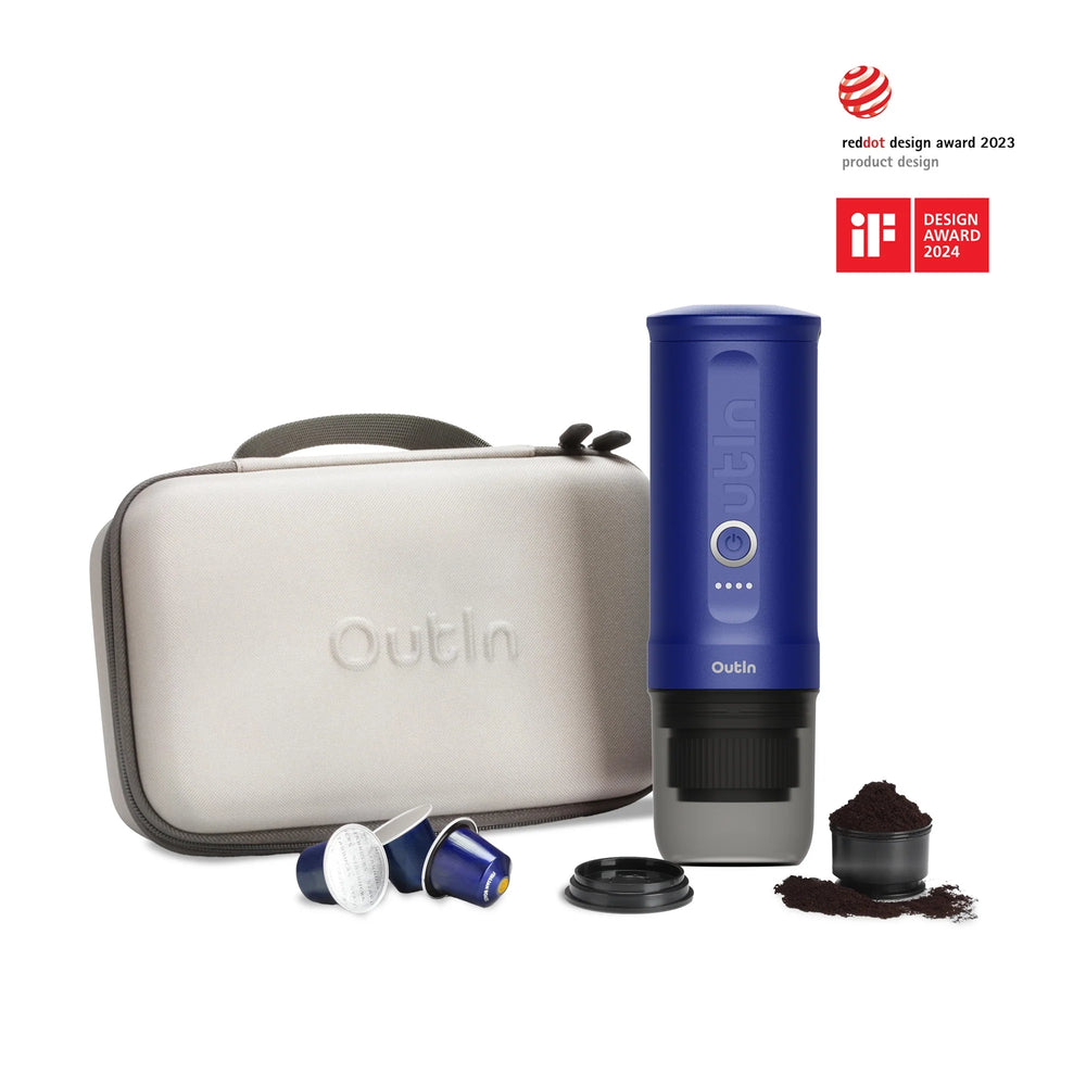 Traveler Espresso Machine Set (Ocean Blue)