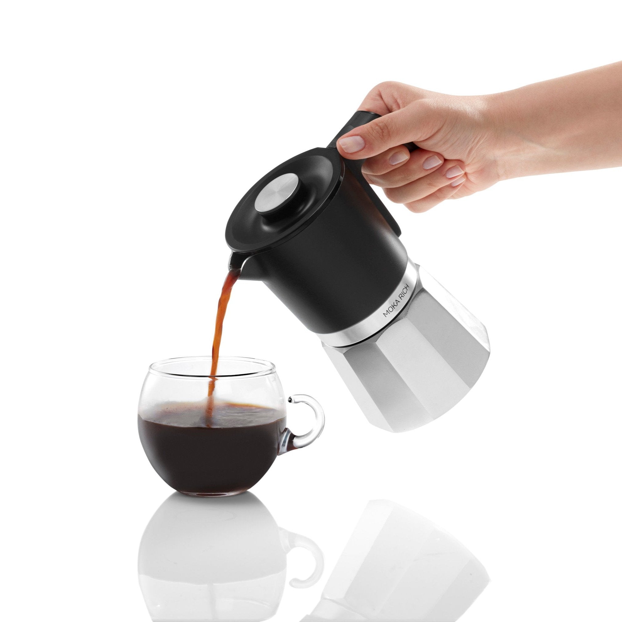 Arzum Okka Rich Moka Pot Turkish Coffee and Moka Maker - Chrome