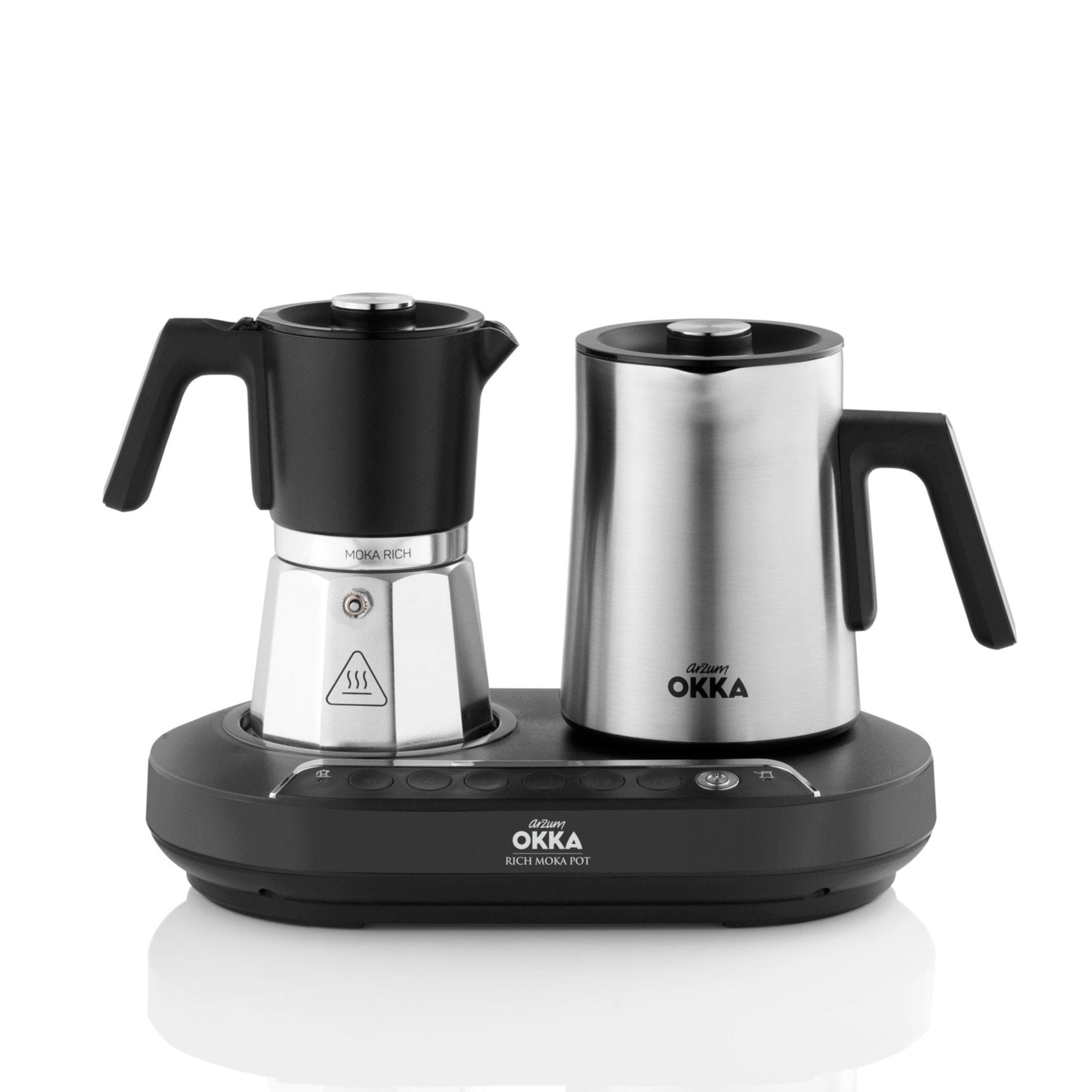 Arzum Okka Rich Moka Pot Turkish Coffee and Moka Maker - Chrome