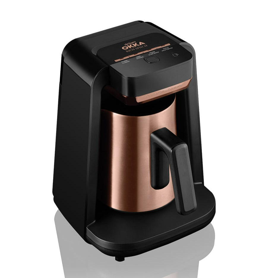 Arzum Okka Rich Automatic Turkish Coffee and Hot Beverage Maker, Velvetiser, 120V, Black/Copper
